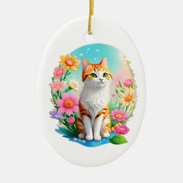 Leuk Kleurrijk Kat Ornament