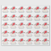 leuk , kleurrijk kerstfeest cadeaupapier (Vlak)