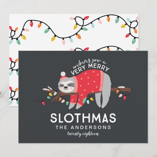 leuk , kleurrijk kerstfeest feestdagenkaart (Voorkant / Achterkant)