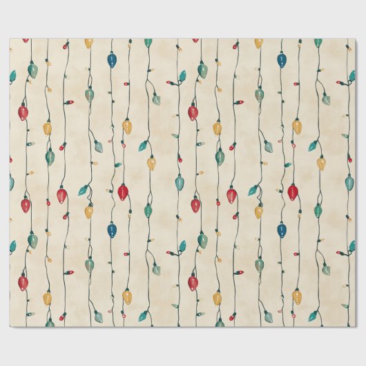  Leuk & Kleurrijk Kerststring Licht Cadeaupapier (Vlak)