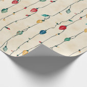 Leuk & Kleurrijk Kerststring Licht Cadeaupapier (Hoek)