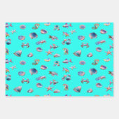 Leuk kleurrijk kustleven Zee nautisch Inpakpapier Vel (Voorkant)