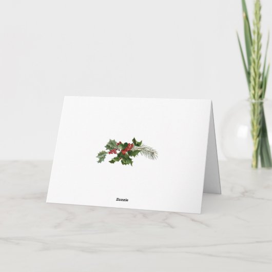 Leuk kleurrijk Merry Christmas Holly Script Feestdagen Kaart (Achterkant)