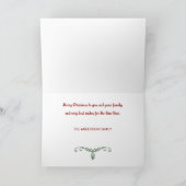 Leuk kleurrijk Merry Christmas Holly Script Feestdagen Kaart (Binnen)