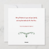 Leuk kleurrijk Merry Christmas Holly Script Feestdagenkaart (Achterkant)