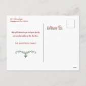 Leuk kleurrijk Merry Christmas Holly Script Feestdagenkaart (Achterkant)
