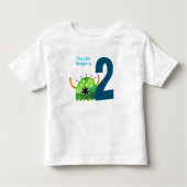 Leuk kleurrijk mijn kleine monster 2e verjaardag kinder shirts (Voorkant)
