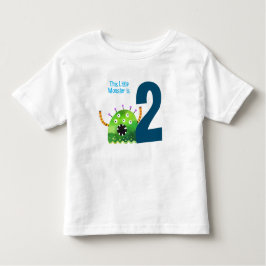 Leuk kleurrijk mijn kleine monster 2e verjaardag kinder shirts