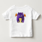 Leuk kleurrijk Mijn Kleine Monster is vier jaar ou Kinder Shirts (Achterkant)