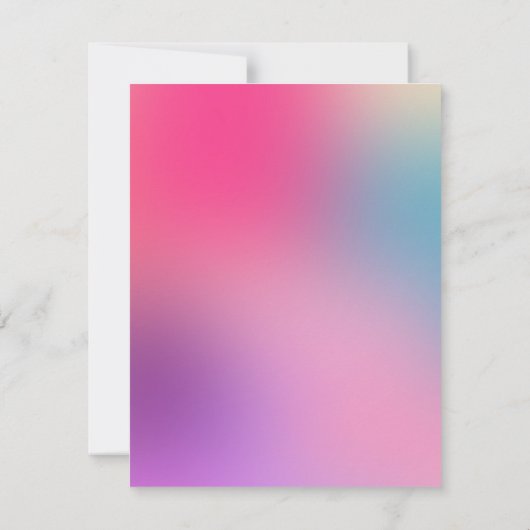 Leuk Kleurrijk Modern Roze Tiener Note Kaart w / N Notitiekaartje (Achterkant)