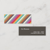 Leuk kleurrijk Multi Stripes Mini Visitekaartje (Voorkant / Achterkant)