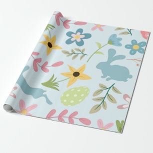 Leuk kleurrijk naadloos paaspatroon cadeaupapier