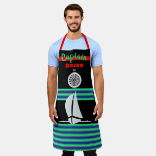 Leuk kleurrijk nautisch thema schort