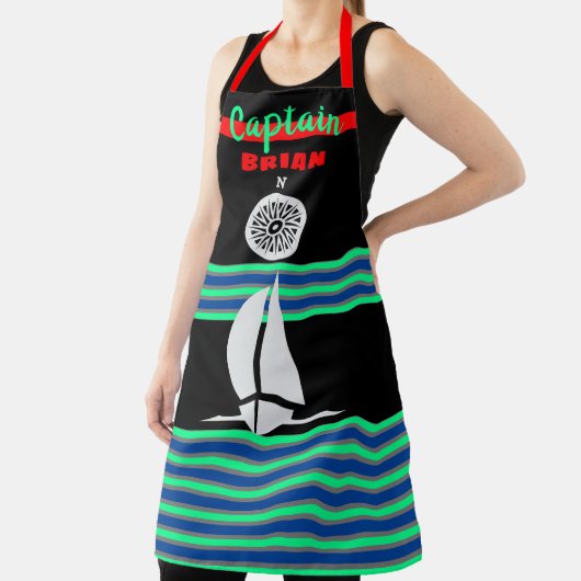 Leuk kleurrijk nautisch thema schort (Insitu)