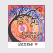 Leuk Kleurrijk Omarm de Reisboom Sticker (Vel)