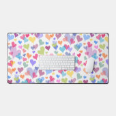 Leuk & Kleurrijk Pastel Hart Patroon Girly Kawaï Bureaumat (Keyboard & Muis)