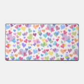 Leuk & Kleurrijk Pastel Hart Patroon Girly Kawaï Bureaumat (Voorkant)
