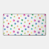 Leuk kleurrijk Paw Prints Patroon Bureaumat (Voorkant)
