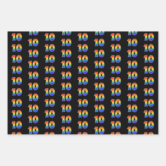 Leuk, kleurrijk, Rainbow Spectrum Patroon 10 Event Inpakpapier Vel (Voorkant)