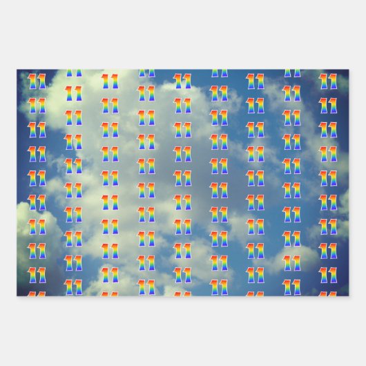 Leuk, kleurrijk, Rainbow Spectrum Patroon 11 Event Inpakpapier Vel (Voorkant 3)