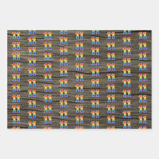 Leuk, kleurrijk, Rainbow Spectrum Patroon 11 Event Inpakpapier Vel (Voorkant 2)