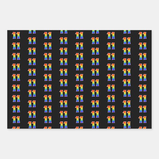 Leuk, kleurrijk, Rainbow Spectrum Patroon 11 Event Inpakpapier Vel (Voorkant)