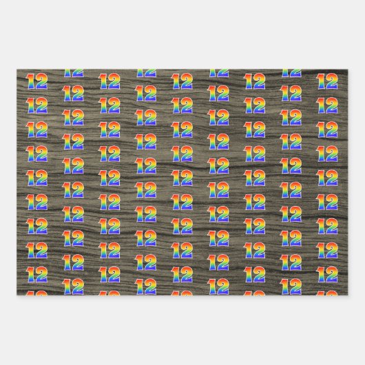 Leuk, kleurrijk, Rainbow Spectrum Patroon 12 Event Inpakpapier Vel (Voorkant 2)