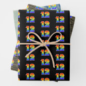 Leuk, kleurrijk, Rainbow Spectrum Patroon 12 Event Inpakpapier Vel (In situ)