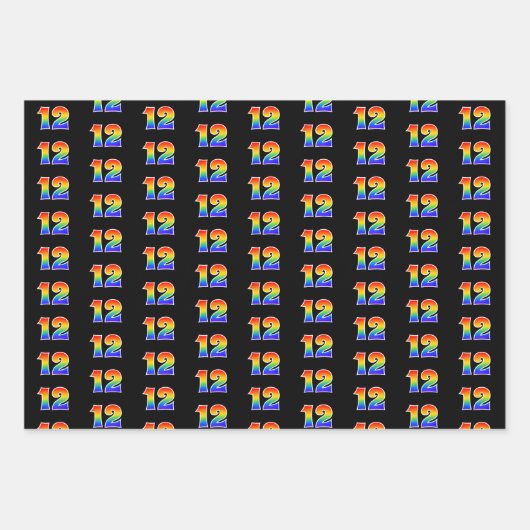 Leuk, kleurrijk, Rainbow Spectrum Patroon 12 Event Inpakpapier Vel (Voorkant)