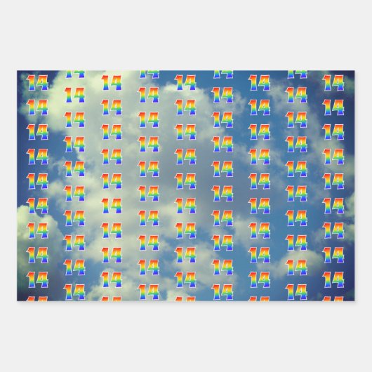 Leuk, kleurrijk, Rainbow Spectrum Patroon 14 Event Inpakpapier Vel (Voorkant 3)