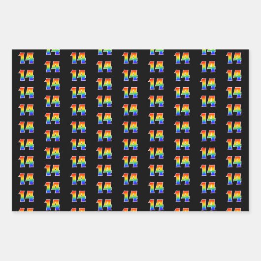 Leuk, kleurrijk, Rainbow Spectrum Patroon 14 Event Inpakpapier Vel (Voorkant)