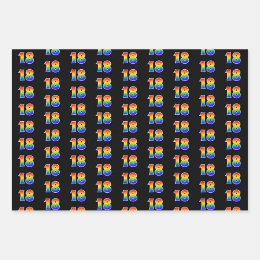 Leuk, kleurrijk, Rainbow Spectrum Patroon 18 Event Inpakpapier Vel (Voorkant)