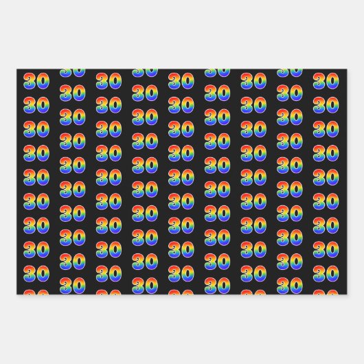 Leuk, kleurrijk, Rainbow Spectrum Patroon 30 Event Inpakpapier Vel (Voorkant)