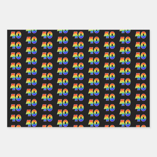 Leuk, kleurrijk, Rainbow Spectrum Patroon 40 Event Inpakpapier Vel (Voorkant)
