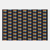 Leuk, kleurrijk, Rainbow Spectrum Patroon 70 Event Inpakpapier Vel (Voorkant)