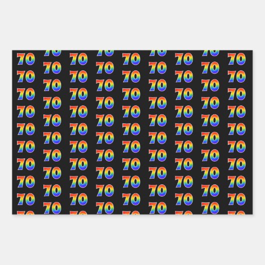 Leuk, kleurrijk, Rainbow Spectrum Patroon 70 Event Inpakpapier Vel (Voorkant)