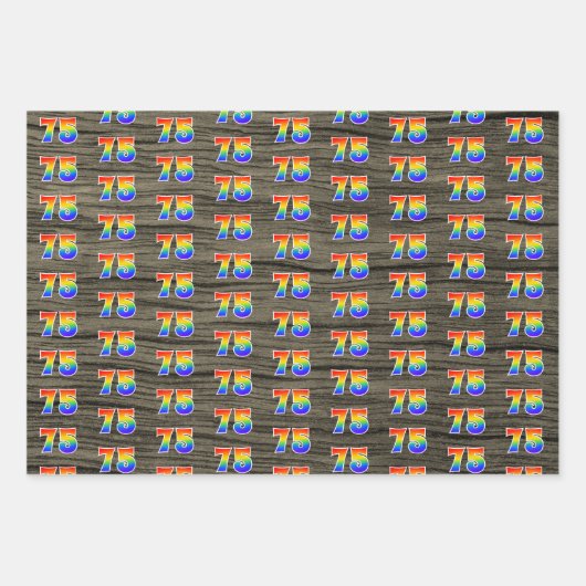 Leuk, kleurrijk, Rainbow Spectrum Patroon 75 Event Inpakpapier Vel (Voorkant 2)