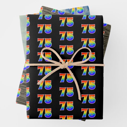 Leuk, kleurrijk, Rainbow Spectrum Patroon 75 Event Inpakpapier Vel (In situ)