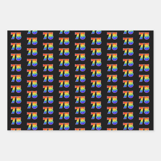 Leuk, kleurrijk, Rainbow Spectrum Patroon 75 Event Inpakpapier Vel (Voorkant)