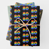 Leuk, kleurrijk, Rainbow Spectrum Patroon 80 Event Inpakpapier Vel (In situ)