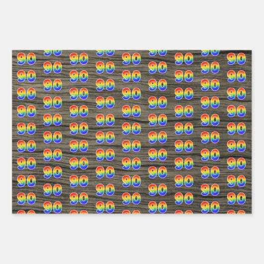 Leuk, kleurrijk, Rainbow Spectrum Patroon 90 Event Inpakpapier Vel (Voorkant 2)