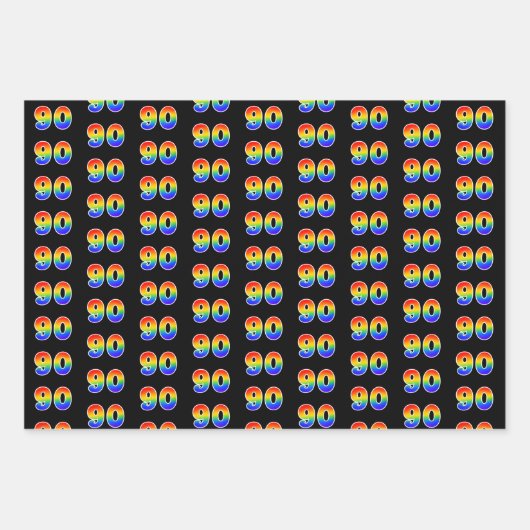 Leuk, kleurrijk, Rainbow Spectrum Patroon 90 Event Inpakpapier Vel (Voorkant)