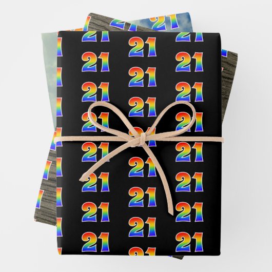 Leuk, kleurrijk, Rainbow Spectrum Pattern 21 Event Inpakpapier Vel (In situ)