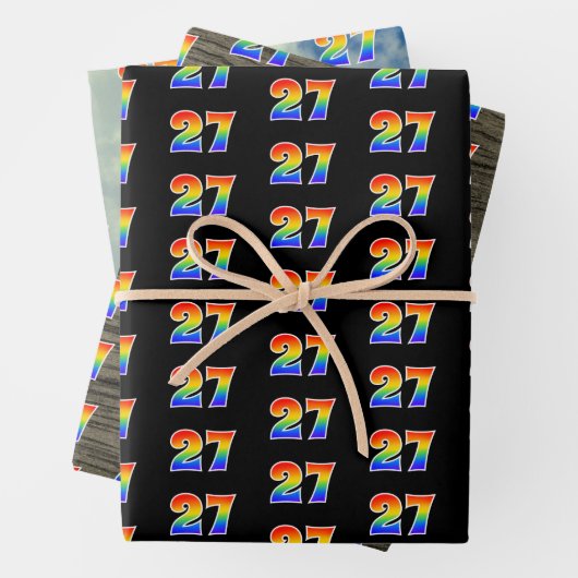 Leuk, kleurrijk, Rainbow Spectrum Pattern 27 Event Inpakpapier Vel (In situ)