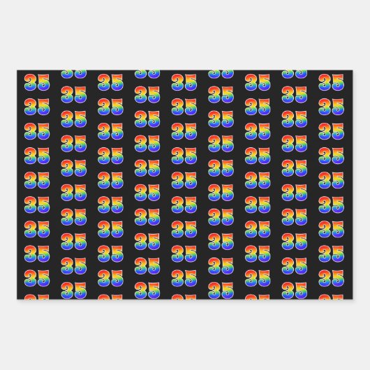 Leuk, kleurrijk, Rainbow Spectrum Pattern 35 Event Inpakpapier Vel (Voorkant)