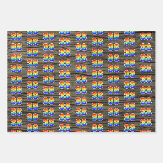 Leuk, kleurrijk, Rainbow Spectrum Pattern 38 Event Inpakpapier Vel (Voorkant 2)