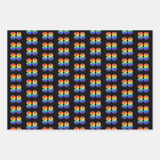 Leuk, kleurrijk, Rainbow Spectrum Pattern 38 Event Inpakpapier Vel (Voorkant)