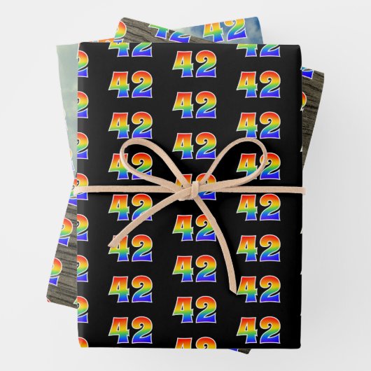 Leuk, kleurrijk, Rainbow Spectrum Pattern 42 Event Inpakpapier Vel (In situ)