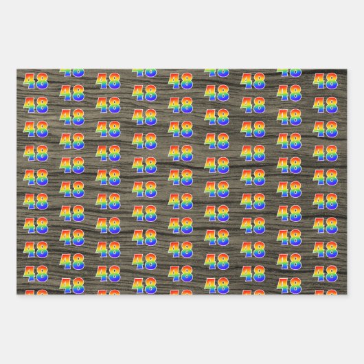 Leuk, kleurrijk, Rainbow Spectrum Pattern 48 Event Inpakpapier Vel (Voorkant 2)