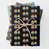 Leuk, kleurrijk, Rainbow Spectrum Pattern 64 Event Inpakpapier Vel (In situ)